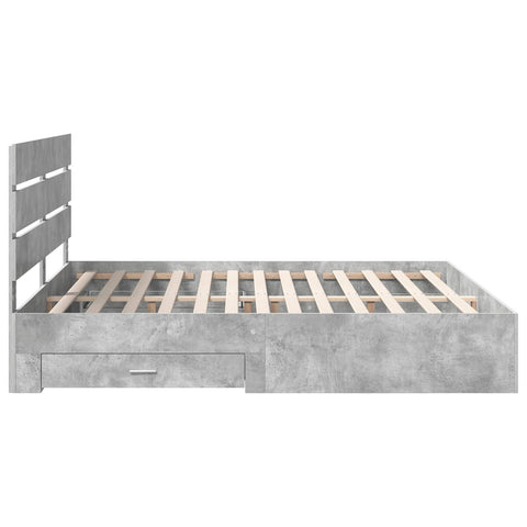 vidaXL Bed Frame Concrete Grey 180 x 200 cm Engineered Wood