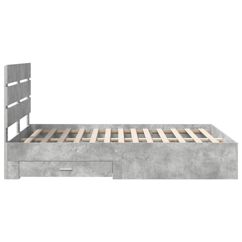vidaXL Bed Frame Concrete Grey 160 x 200 cm Engineered Wood
