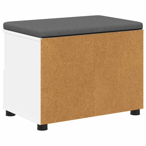 vidaXL Hall Bench with Cushion with Drawer White 60 x 38 x 46 cm