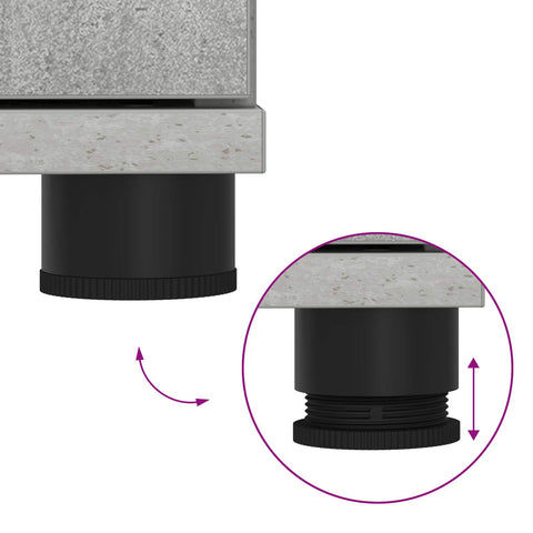 vidaXL Hall Bench with Cushion Concrete Grey 60 x 38 x 46 cm