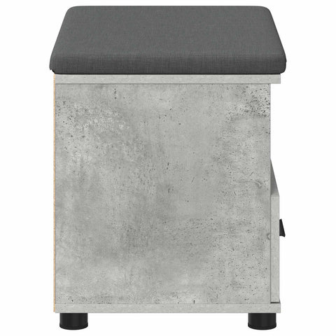 vidaXL Hall Bench with Cushion Concrete Grey 60 x 38 x 46 cm