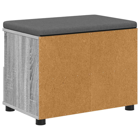 vidaXL Hall Bench with Cushion with Drawer Grey Sonoma 60 x 38 x 46 cm