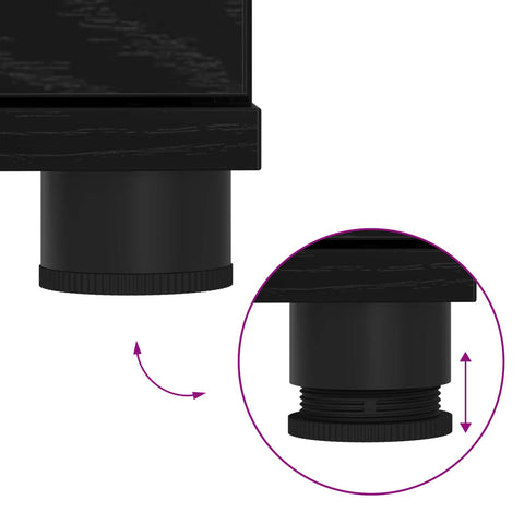 vidaXL Hall Bench with Cushion with Drawer Black Oak 80 x 38 x 46 cm