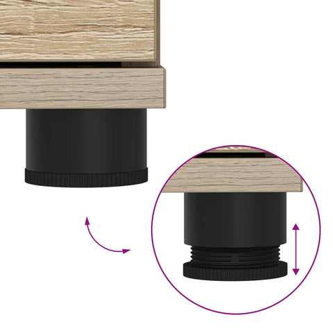 vidaXL Hall Bench with Cushion with Drawer Sonoma Oak 80 x 38 x 46 cm