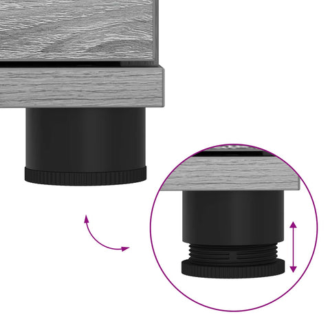 vidaXL Hall Bench with Cushion with Drawer Grey Sonoma 80 x 38 x 46 cm