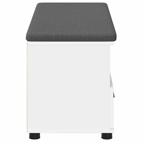 vidaXL Hall Bench with Cushion with Drawer White 100 x 38 x 46 cm