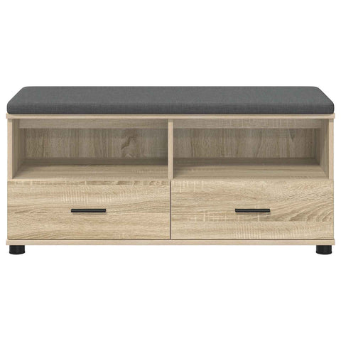 vidaXL Hall Bench with Cushion with Drawer Sonoma Oak 100 x 38 x 46 cm