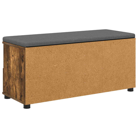 vidaXL Hall Bench with Cushion with Drawer Smoked Oak 100 x 38 x 46 cm