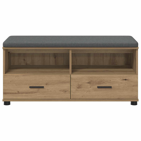 vidaXL Hall Bench with Cushion Artisan Oak 100 x 38 x 46 cm