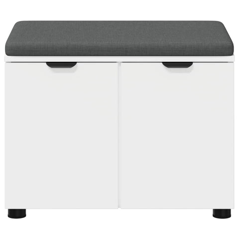 vidaXL Hall Bench with Cushion with Storage White 60 x 38 x 46 cm
