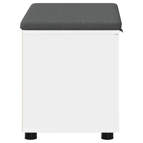 vidaXL Hall Bench with Cushion with Storage White 60 x 38 x 46 cm