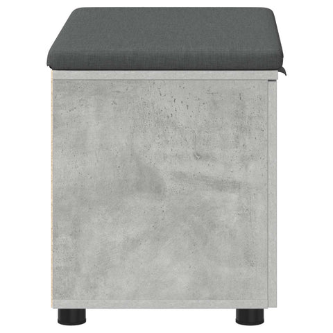 vidaXL Hall Bench with Cushion with Door Concrete Grey 60 x 38 x 46 cm