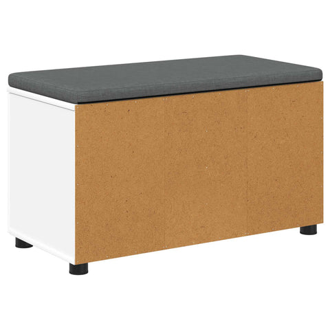 vidaXL Hall Bench with Cushion with Storage White 80 x 38 x 46 cm