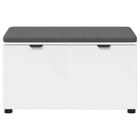 vidaXL Hall Bench with Cushion with Storage White 80 x 38 x 46 cm