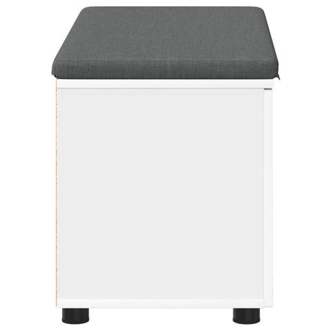 vidaXL Hall Bench with Cushion with Storage White 80 x 38 x 46 cm