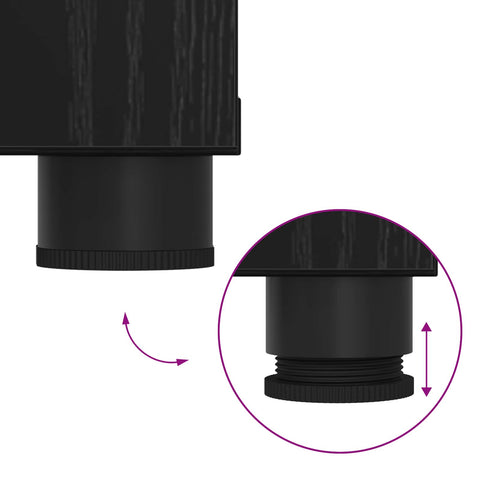 vidaXL Hall Bench with Cushion with Storage Black Oak 80 x 38 x 46 cm