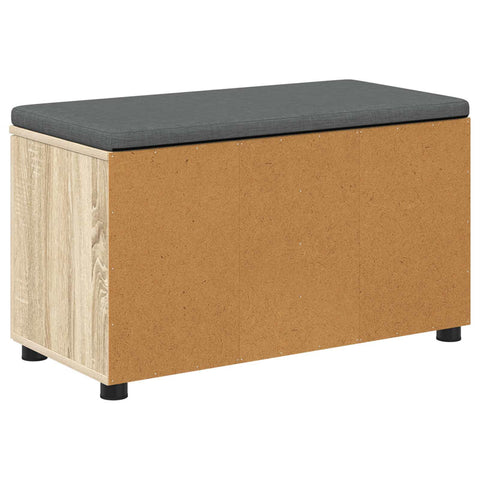 vidaXL Hall Bench with Cushion with Storage Sonoma Oak 80 x 38 x 46 cm