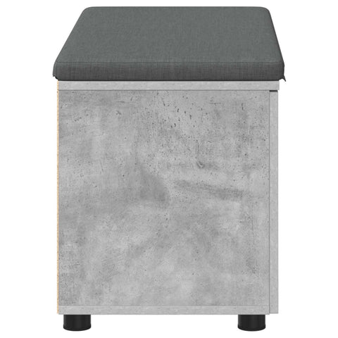 vidaXL Hall Bench with Cushion with Door Concrete Grey 80 x 38 x 46 cm