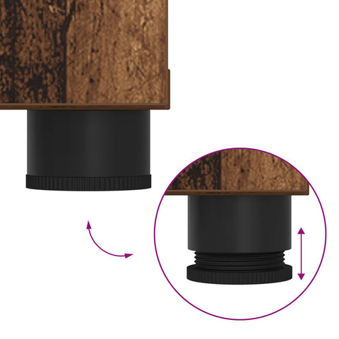 vidaXL Hall Bench with Cushion with Storage Old Wood 80 x 38 x 46 cm