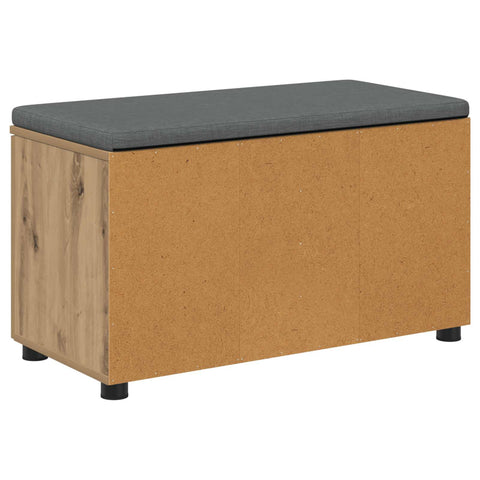 vidaXL Hall Bench with Cushion with Door Artisan Oak 80 x 38 x 46 cm