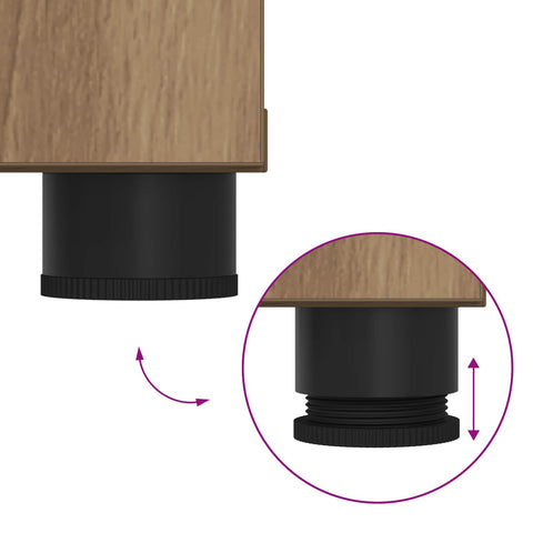 vidaXL Hall Bench with Cushion with Door Artisan Oak 80 x 38 x 46 cm