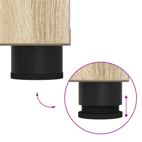 vidaXL Hall Bench with Cushion Plain Sonoma Oak 60 x 38 x 46 cm