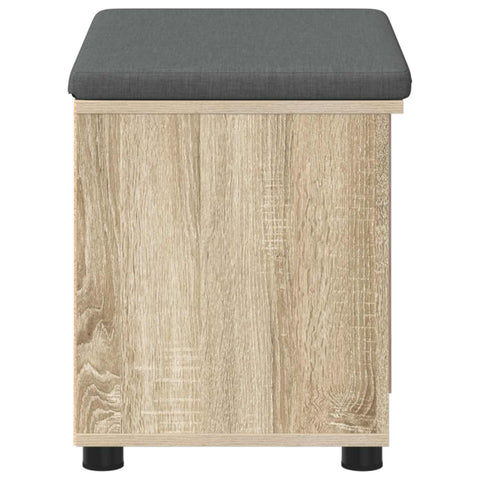 vidaXL Hall Bench with Cushion Plain Sonoma Oak 60 x 38 x 46 cm