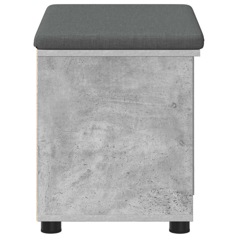 vidaXL Hall Bench with Cushion Plain Concrete Grey 60 x 38 x 46 cm