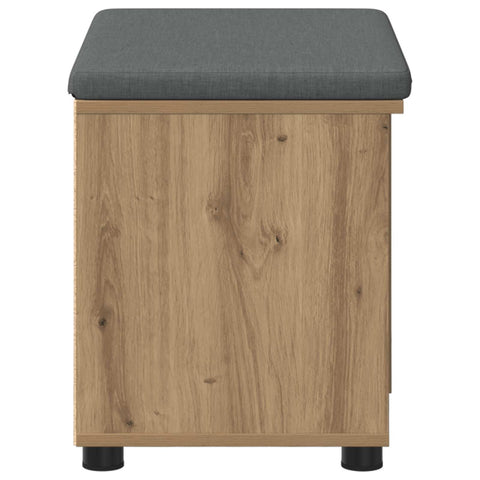 vidaXL Hall Bench with Cushion Plain Artisan Oak 60 x 38 x 46 cm