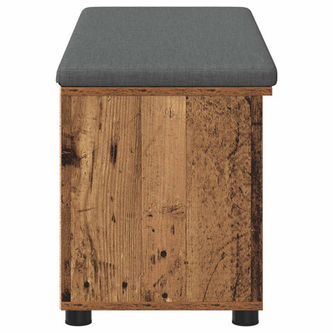 vidaXL Hall Bench with Cushion Plain Old Wood 100 x 38 x 46 cm