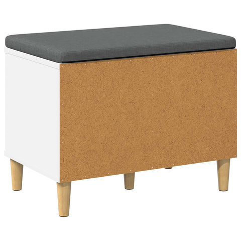 vidaXL Hall Bench with Cushion with Storage White 60 x 38 x 46 cm
