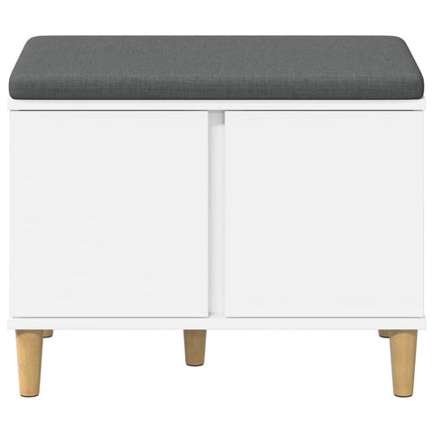 vidaXL Hall Bench with Cushion with Storage White 60 x 38 x 46 cm