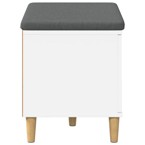 vidaXL Hall Bench with Cushion with Storage White 60 x 38 x 46 cm