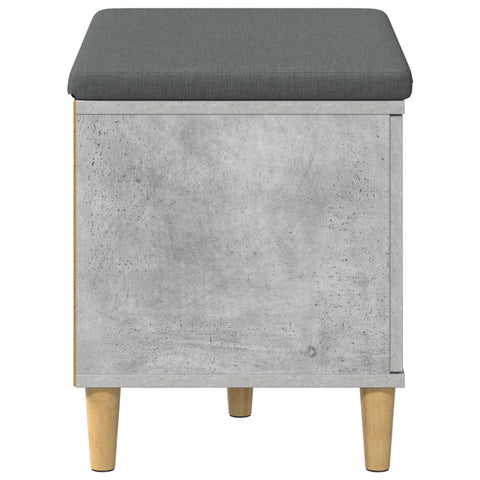 vidaXL Hall Bench with Cushion with Door Concrete Grey 60 x 38 x 46 cm