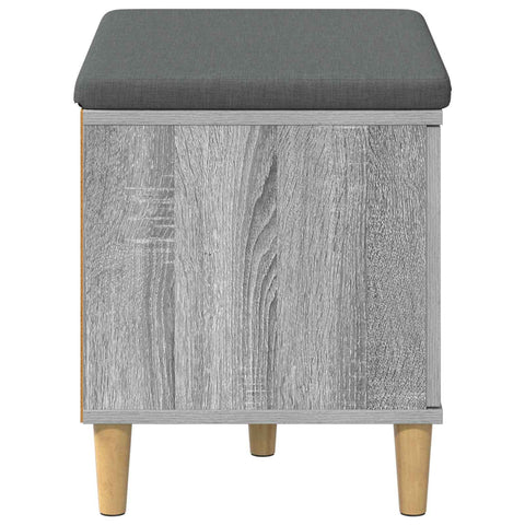 vidaXL Hall Bench with Cushion with Door Grey Sonoma 60 x 38 x 46 cm