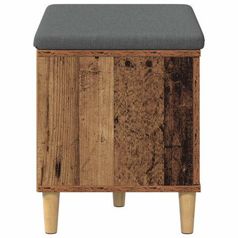 vidaXL Hall Bench with Cushion with Storage Old Wood 60 x 38 x 46 cm