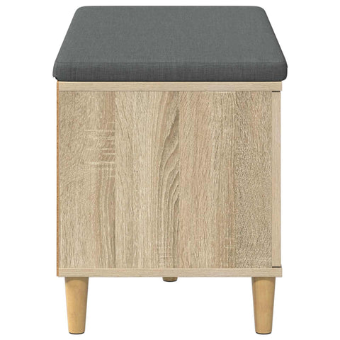 vidaXL Hall Bench with Cushion with Storage Sonoma Oak 80 x 38 x 46 cm