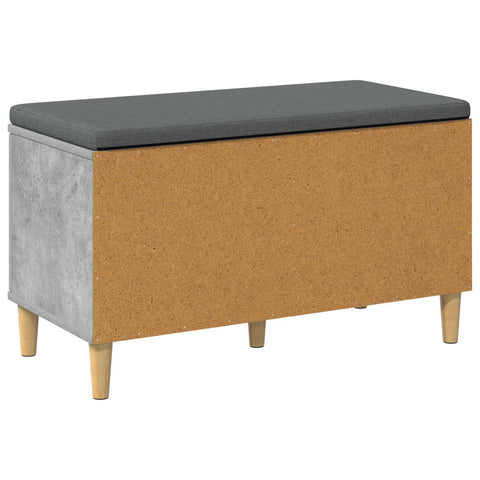 vidaXL Hall Bench with Cushion with Door Concrete Grey 80 x 38 x 46 cm