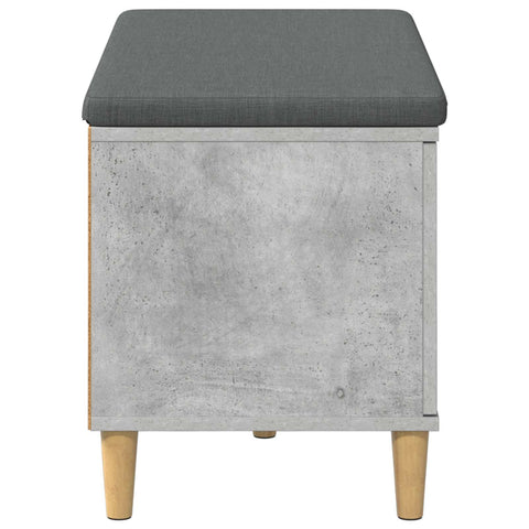 vidaXL Hall Bench with Cushion with Door Concrete Grey 80 x 38 x 46 cm