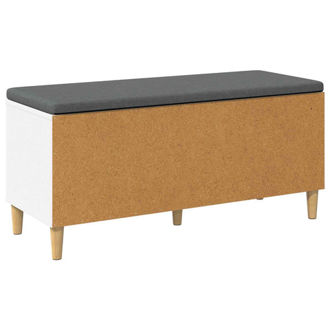 vidaXL Hall Bench with Cushion with Storage White 100 x 38 x 46 cm