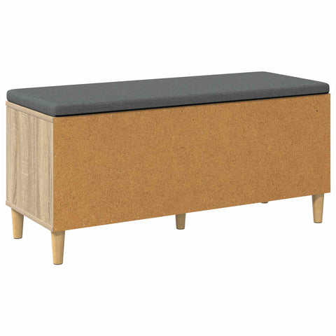 vidaXL Hall Bench with Cushion with Door Sonoma Oak 100 x 38 x 46 cm