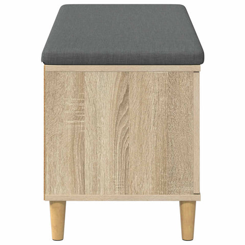 vidaXL Hall Bench with Cushion with Door Sonoma Oak 100 x 38 x 46 cm