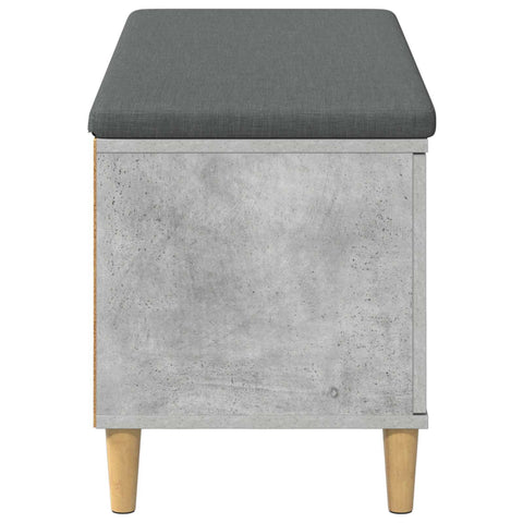vidaXL Hall Bench with Cushion Concrete Grey 100 x 38 x 46 cm