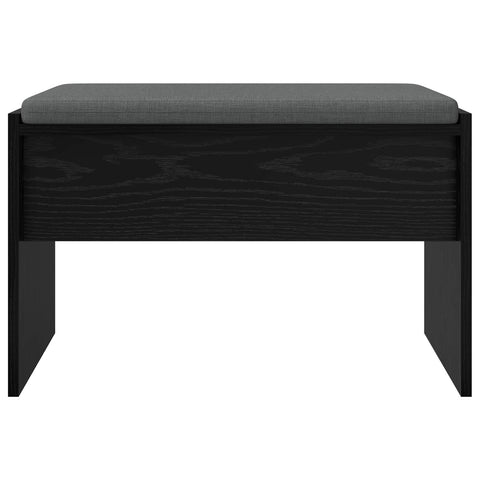 vidaXL Hall Bench with Cushion Black Oak 63 x 38 x 40 cm