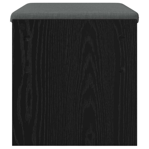 vidaXL Hall Bench with Cushion Black Oak 63 x 38 x 40 cm