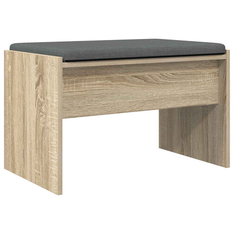 vidaXL Hall Bench with Cushion Sonoma Oak 63 x 38 x 40 cm