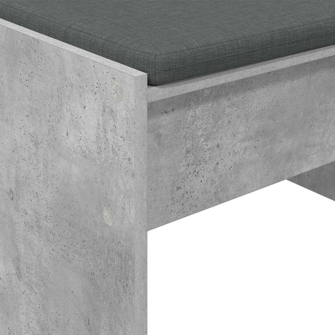 vidaXL Hall Bench with Cushion Concrete Grey 63 x 38 x 40 cm
