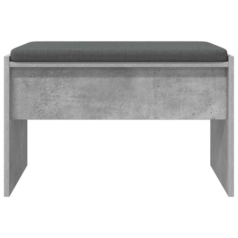 vidaXL Hall Bench with Cushion Concrete Grey 63 x 38 x 40 cm