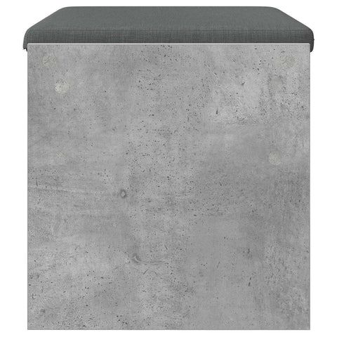 vidaXL Hall Bench with Cushion Concrete Grey 63 x 38 x 40 cm