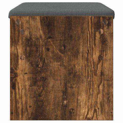 vidaXL Hall Bench with Cushion Smoked Oak 63 x 38 x 40 cm